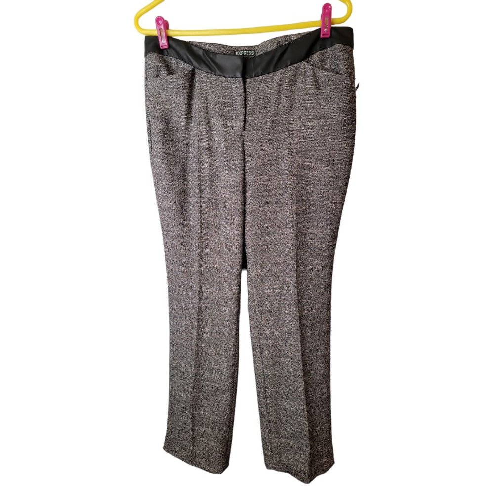Express Editor Size 12 Womens Pants Tweed Mid Rise Stretch Dress Trousers NWT